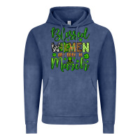 Vintage Denim St. Patrick's Blessed women are born in March Vintage Hoodie - OliviaCreatesArt