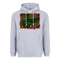 Heather Grey christmas green plaid background Heavyweight Hoodie - BarkalooDesign