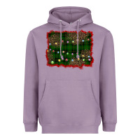 Lavender christmas green plaid background Heavyweight Hoodie - BarkalooDesign