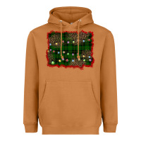 Meerkat christmas green plaid background Heavyweight Hoodie - BarkalooDesign
