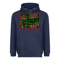 Christmas Green Plaid Background Heavyweight Hoodie | Teevron