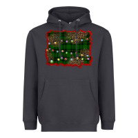Smoke christmas green plaid background Heavyweight Hoodie - BarkalooDesign