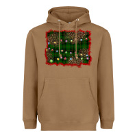 Toasted Coconut christmas green plaid background Heavyweight Hoodie - BarkalooDesign