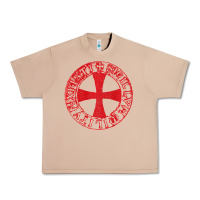Burro Mens Crusader Knight  Knights Templar Cross T  Badge Urban Heavy Tee - longCreatives