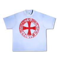 Grape Ice Mens Crusader Knight  Knights Templar Cross T  Badge Urban Heavy Tee - longCreatives