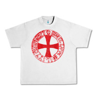 Lunar Rock Mens Crusader Knight  Knights Templar Cross T  Badge Urban Heavy Tee - longCreatives