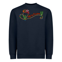 Navy merry christmas western Heavyweight Sweatshirt - CowhideDigitalArt