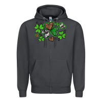 Smoke western st patricks day shamrocks and hearts Zipper Hoodie - Artiststas