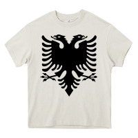Cream Albanian Flag Eagle Double Red Albania Shqipe Kosovo Heavy Core Tee - longCreatives