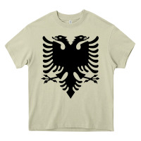 Albanian Flag Eagle Double Red Albania Shqipe Kosovo Heavy Core Tee | Teevron