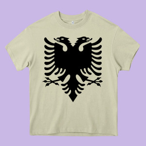 Albanian Flag Eagle Double Red Albania Shqipe Kosovo Heavy Core Tee Designed By Longcreatives