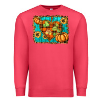Cardinal fall pumpkins and sunflowers heart Premium Sweatshirt - BarkalooDesign