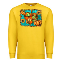 Lemon fall pumpkins and sunflowers heart Premium Sweatshirt - BarkalooDesign