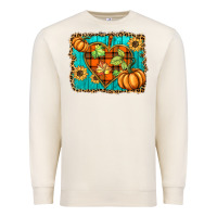 Sandshell fall pumpkins and sunflowers heart Premium Sweatshirt - BarkalooDesign