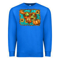 True Royal fall pumpkins and sunflowers heart Premium Sweatshirt - BarkalooDesign
