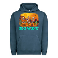 Pigment Midnight Navy western skeleton Urban Hoodie - AdoDesignShop