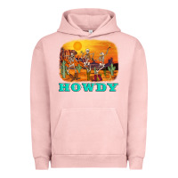 Pigment Salmon western skeleton Urban Hoodie - AdoDesignShop