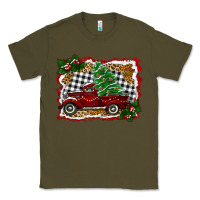 Army Green Christmas Truck With Christmas Tree Classic Tee - RanaPortraitStore