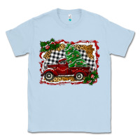 Dusty Blue Christmas Truck With Christmas Tree Classic Tee - RanaPortraitStore