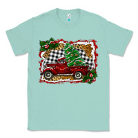 Seafoam Christmas Truck With Christmas Tree Classic Tee - RanaPortraitStore
