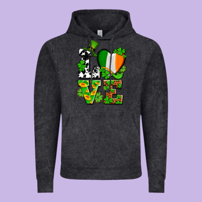 Love St. Patrick's Vintage Hoodie Designed By Oliviacreatesart