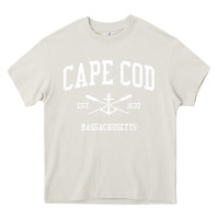 Cream Cape Cod MA Vintage Crossed Oars & Boat Anchor Sports Sweat Heavy Core Tee - longCreatives