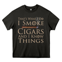 Asphalt That's What I Do I Smoke Cigars And I Know Things Heavy Core Tee - longCreatives