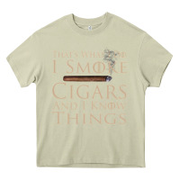 Mossy That's What I Do I Smoke Cigars And I Know Things Heavy Core Tee - longCreatives