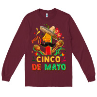 Burgundy My first cinco de mayo Long Sleeve Tee - FaDigitalArtStudio