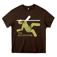 Chocolate Brown The Backrooms graphic Heavy Core Tee - longCreatives