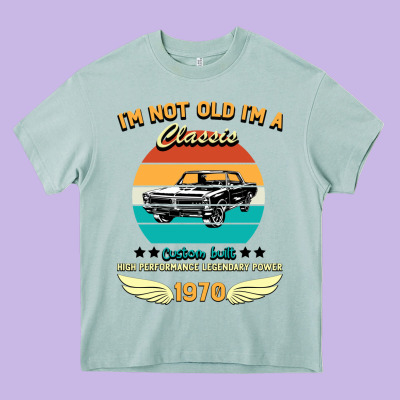 Vintage 50th Birthday I'm Not Old I'm A Classic Born In 1970 Heavy Core Tee Designed By Bettercallsaul