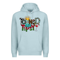 Blue Mist Tanned And Tipsy Premium Hoodie - CowhideDigitalArt