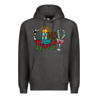 Charcoal Heather Tanned And Tipsy Premium Hoodie - CowhideDigitalArt