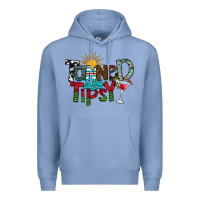 Colony Blue Tanned And Tipsy Premium Hoodie - CowhideDigitalArt