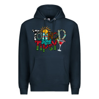 Navy Tanned And Tipsy Premium Hoodie - CowhideDigitalArt