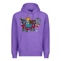 Purple Tanned And Tipsy Premium Hoodie - CowhideDigitalArt
