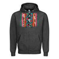 Charcoal Heather easter spring floral brushstroke Zipper Hoodie - Artiststas