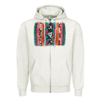 Oatmeal Heather easter spring floral brushstroke Zipper Hoodie - Artiststas