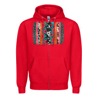 Red easter spring floral brushstroke Zipper Hoodie - Artiststas