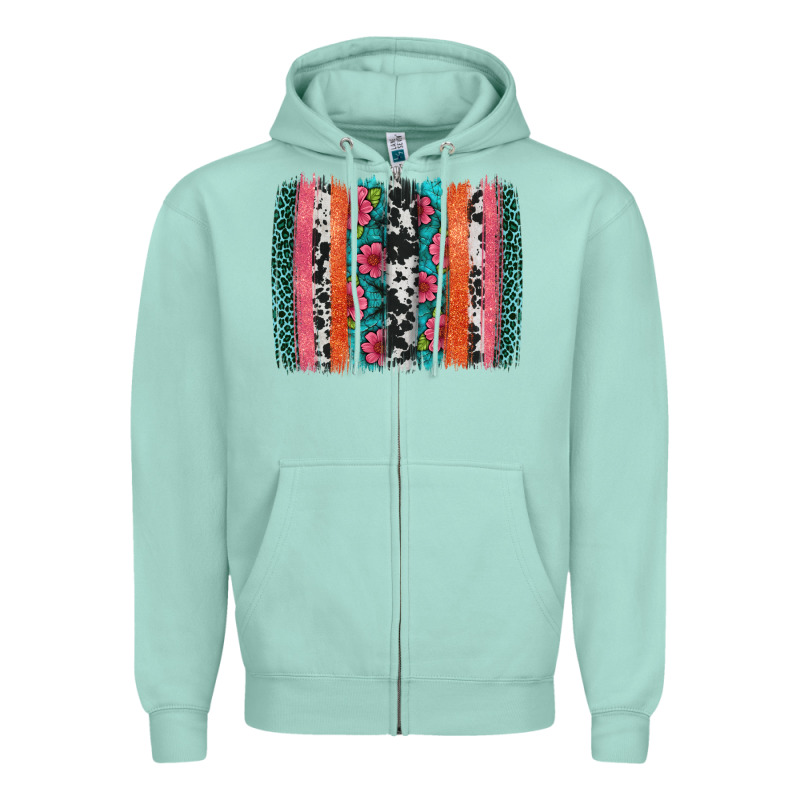 Easter Spring Floral Brushstroke Zipper Hoodie by Artiststas | Teevron