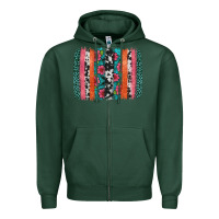 Sports Green easter spring floral brushstroke Zipper Hoodie - Artiststas