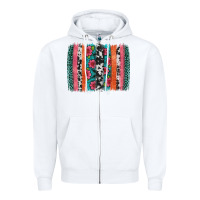 White easter spring floral brushstroke Zipper Hoodie - Artiststas