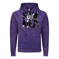 Cloud Purple Summer Vibes Black White Cowhide Vintage Hoodie - CowCowDesign