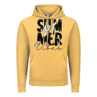Vintage Mustard Summer Vibes Black White Cowhide Vintage Hoodie - CowCowDesign
