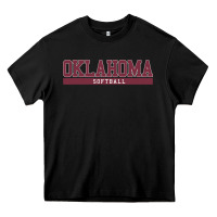 Black Oklahoma Softball Heavy Core Tee - longCreatives