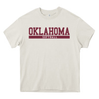 Cream Oklahoma Softball Heavy Core Tee - longCreatives
