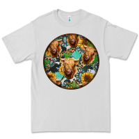 Highland Cow Pattern Premium Tee | Teevron