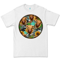 White Highland Cow Pattern Premium Tee - Jasminsmagicworld