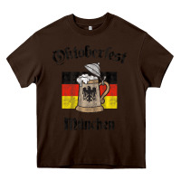 Chocolate Brown Oktoberfest München German Flag Beer Stein Heavy Core Tee - longCreatives