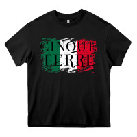 Black cinque terre italy travel distressed t shirt Heavy Core Tee - longCreatives